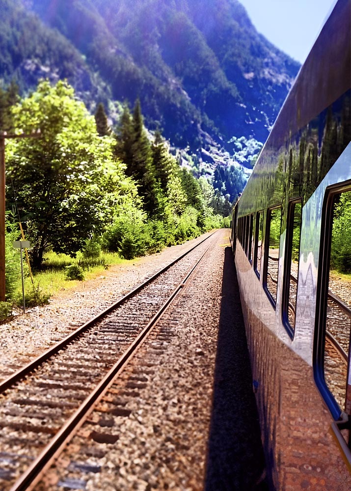 commuter train near whistler, bc